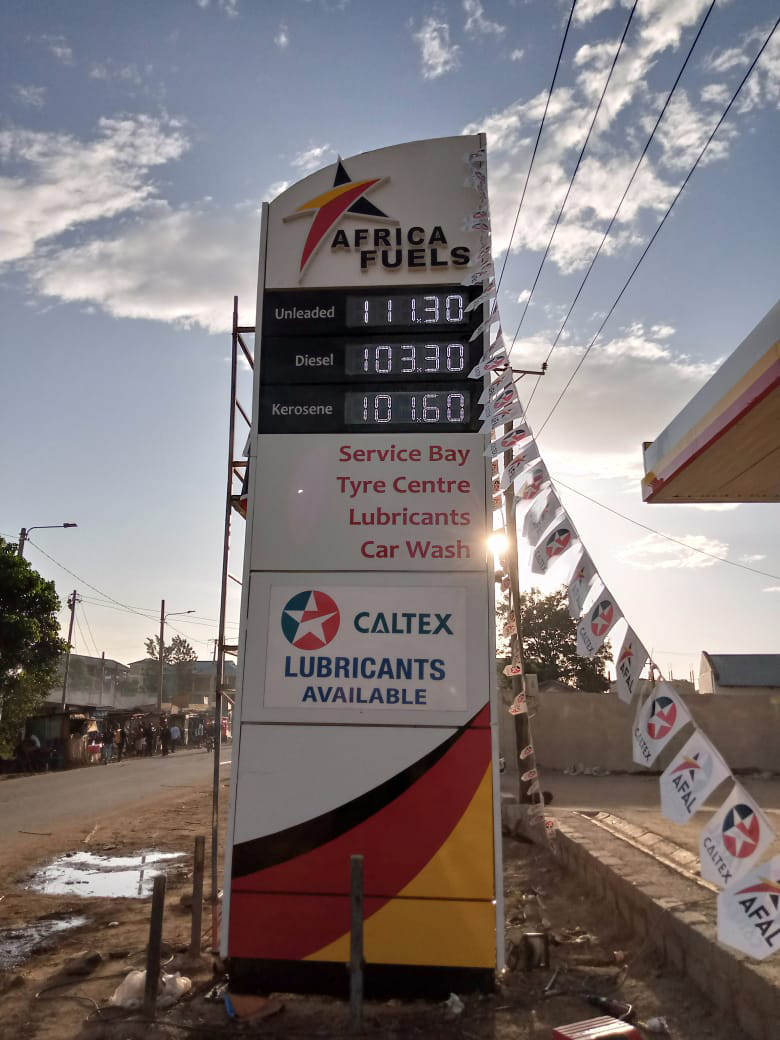 Petrol Station Pylon Signs in Kenya