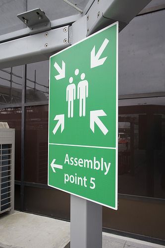 professional standard assembly point signs